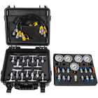 For Caterpillar Hydraulic Pressure Test Kit 5 Gauge 5hose 13coupling 14connector