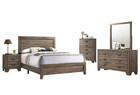 New 5pc Rustic Brown Queen King Twin Full Bedroom Set Modern Furniture B d m n c
