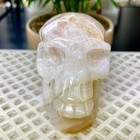 320g Natural Agate Carved Crystal Skull Realistic Crystal Healing