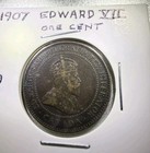 1907 Canadian Large 1 Cent World Coin Canada Edward Low Mintage Km  8