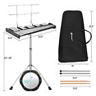 Costway 32 Note Glockenspiel Xylophone Percussion Bell Kit W  Adjustable Stand