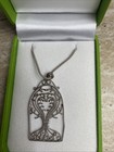 Tree Of Life Pendant On 16 Inch 925 Sterling Silver Chain Necklace For Women