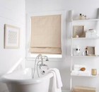 Cut-to-size Linen Roman Shades Cordless Room Darkening Privacy Polyester 31 X 64