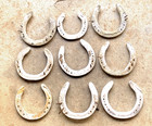 Lot Of 13 Used Steel   Aluminum Horseshoes Rustic Decor Welding Crafts