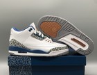 Jordan 3 Retro  white And True Blue  Basketball Shoes Size Us 7-12