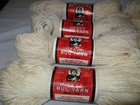 Vintage American Thread Aunt Lydia   s Heavy Rug Yarn Natural Lot Of 7 Skeins
