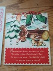 Vintage Christmas Card Boy   Girl Skating Holding Hands Unused   Push Put Intact