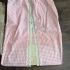 Vintage Pink Gingham Baby Hanging Diaper Holder Plakie Stacker Original Box