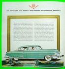 1952 Cadillac Golden Anniversary Huge Color Folder Brochure Coupes Convertibles