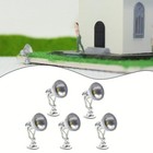 Ho Scale Model Railway Lamp Spotlight Flood Lights Pack Of 5  warm White Leds 