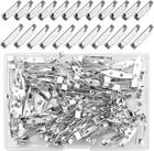 80pcs Metal Bar Pins Brooch Back Pin Safety Clasp For Name Tags Jewelry Making