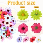 200 Pcs Faux Daisy Flower Heads Silk Artificial Sunflower Heads For Wedding