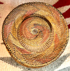 Rare Tlingit Knob Top-rattle Basket  Spruce Root maidenhair Fern  Dyed Beargrass