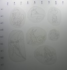 Vintage 80-90 s Acetate Tattoo Stencils  small Tats Set 17   Good Condition 