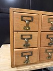 Vtg Wooden 9 Drawer Library Card Catalog File Cabinet - Pick-up Only 