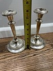 Pair Of Ep Zinc Silver Plated Candle Stick Holders Made In England