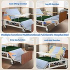 Electric Adjustable Hospital Bed - Home Use W  Premium Mattress   Safety Rails