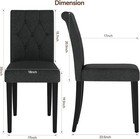 Upholstered Dining Chairs  Button Tufted Parsons Dining Chair With Solid
