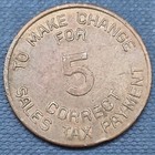 Arizona State Tax Commission Sales Tax Token Correct Change For 5 Mills  59533