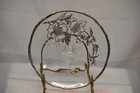 Vintage 3 Footed Serving Plate Silver City With Sterling Silver Overlay 7 1 2 