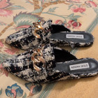 Steve Madden Black And White Flats Plaid Design 7 5