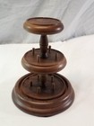 Vintage 1983 Enesco Wooden Thimble Display 3-tier Stand Mid-century Decorative 
