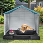 28 x26  Dog House Outdoor Plastic Small Pet Sturdy Kennel Pet Shelter Waterproof
