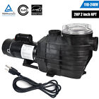 2hp Inground Swimming Pool Pump Motor 2  Npt 105gpm 85ft Hmax 110-240v Hayward