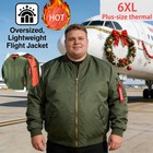 Men s Heavy Weight Ma-1 Flight Bomber Jacket 6xl Full Zip Heavy Weight Outerwear