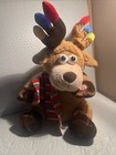 Vtg Dan Dee Collector s Choice Animated Musical Holiday Moose Deer   See Video