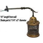 Wall Light Lantern Lamp Brass Tone Ornate Antique Vintage 14  Long