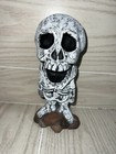 Vintage Ceramic Halloween Big Head Skeleton