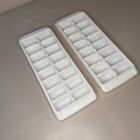 Vintage Rubbermaid Ice Cube Tray Easy Release White Model 2867 Lot Of 2