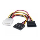 Sata Power 15-pin Y-splitter Cable Adapter Male To Female For Ssd Hdd Hard Drive