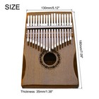 17 Keys Thumb Piano  Light Brown Mini Portable Finger Piano Walnut Handrail