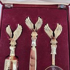 Vintage Baldwin Brass Eagle Desk Set Letter Opener Magnifying Glass Bell
