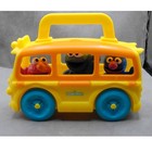 Sesame Street On The Go Yellow School Bus W 3 Figures Playskool 2003