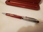 Vintage Wood Ballpoint Pen With Wooden Box Case Set