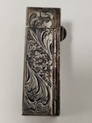 Vintage Sterling Silver Etched Lipstick Case With Mirror