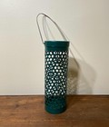 Suet Nugget Bird Feeder Hanging Green Metal Tube Songbirds Wild Garden