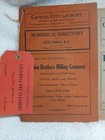 1930 s Columbia sc Telephone Directories  hang Tag