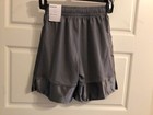 Nike Boy s Elite 23 Stripe Basketball Shorts Size L Gray white
