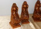 Vintage Style Hand Carved Wooden Corbels Total Of 4
