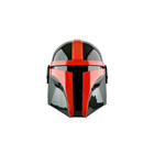Mandalorian Steel Helmet Star Wars Boba Fett Black   Red Series War Prop Replica