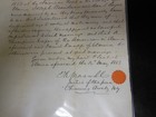 Rare Old 1853 Chimung     County   New York  Marriage License W Orange Seal