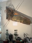 Abstract Metal Wall Sculpture With Geometric Design