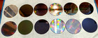 12 Pc Lot Genuine Ic Chips On Semiconductor Silicon 200mm 8  Wafer Lot  qqq