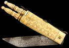 Antique Very Rare Renaissance Era Spanish Or French Folding Knife   Fork Trausse