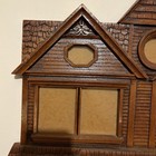 Vintage Mcm Syroco Style Wood Victorian House Shaped Picture Frame 9 Photo Slots