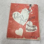 Vintage Folies Bergere Follies Cocktail Program Set Of 2 France Ww2 Era